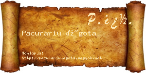 Pacurariu Ágota névjegykártya